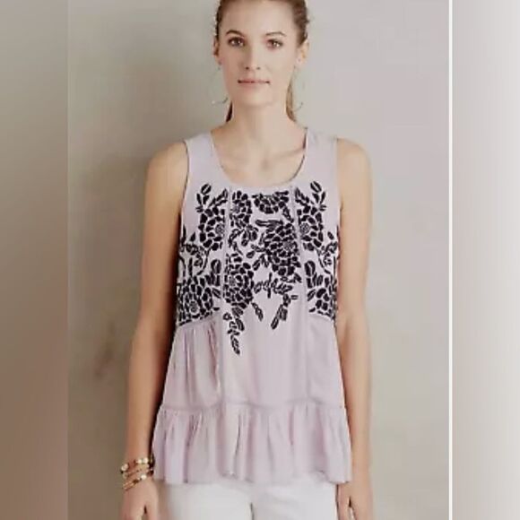 #135 ANTHROPOLOGIE FLOREAT Roselle Loose Fit Blouse - Picture 1 of 7